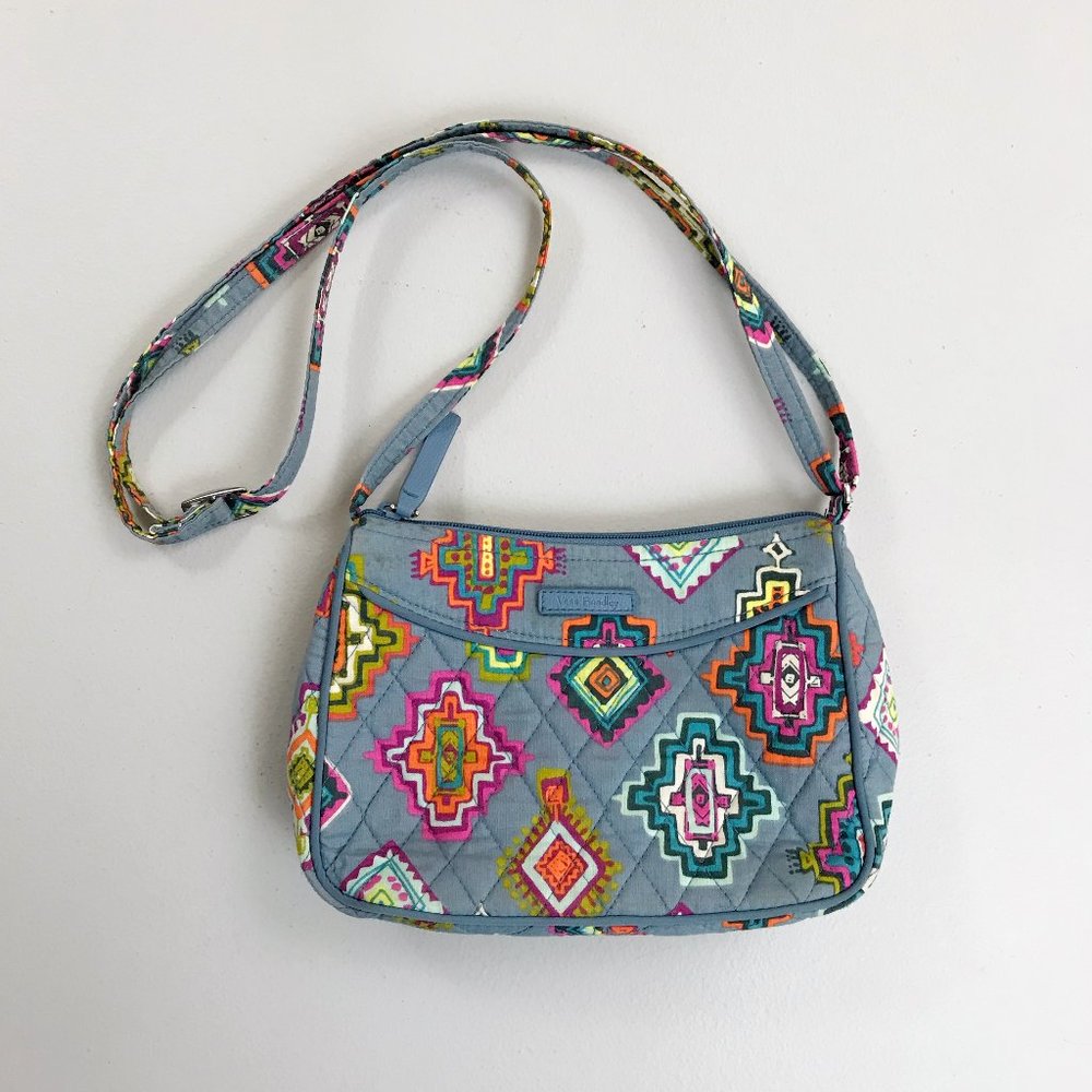 VERA BRADLEY Painted Medallions Small Crossbody Bag Fall 2017 Blue Retired